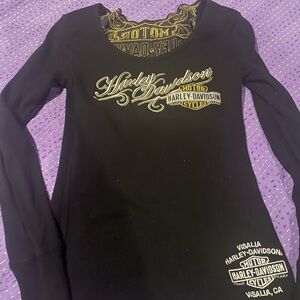 Harley-Davidson Black and Gold Shirt